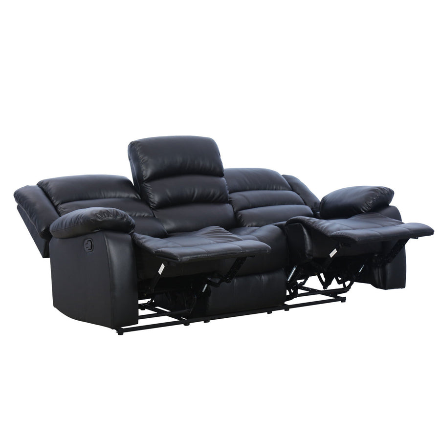 81.5'' Wide Modern and Super Soft Faux Leather Manual Reclining Sofa with Wide Backrest