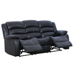 81.5'' Wide Modern and Super Soft Faux Leather Manual Reclining Sofa with Wide Backrest