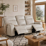 85.4'' Genuine Leather Zero Gravity Power Recliner Sofa with USB Port