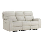 85.4'' Genuine Leather Zero Gravity Power Recliner Sofa with USB Port