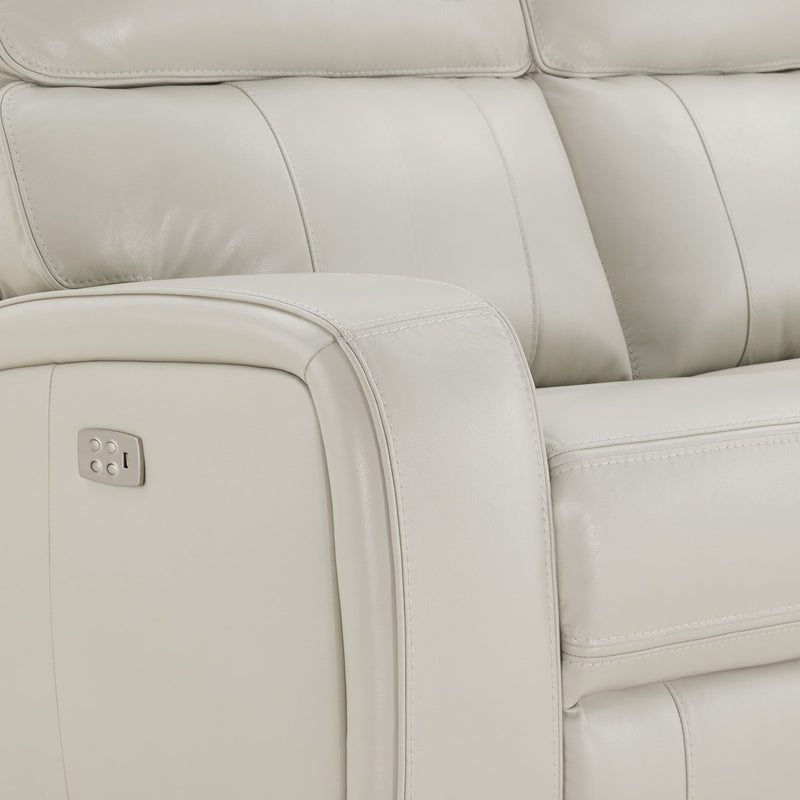 85.4'' Genuine Leather Zero Gravity Power Recliner Sofa with USB Port