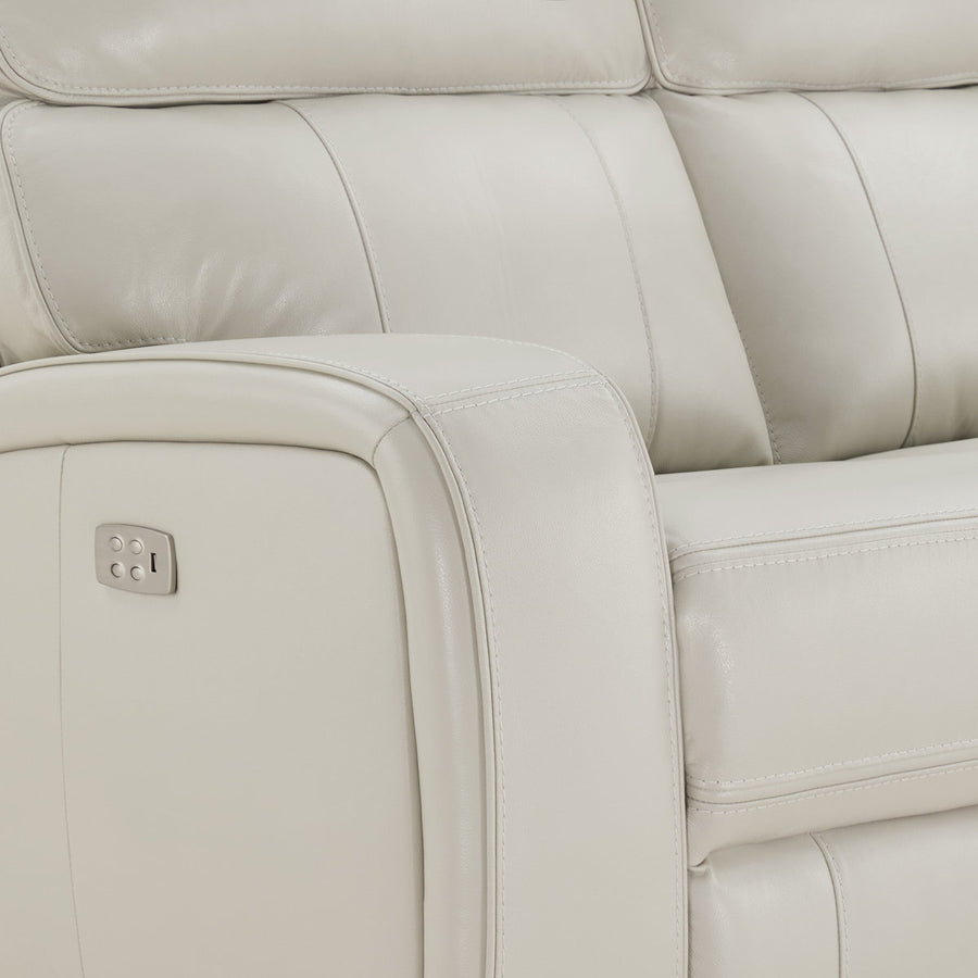 85.4'' Genuine Leather Zero Gravity Power Recliner Sofa with USB Port