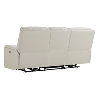 85.4'' Genuine Leather Zero Gravity Power Recliner Sofa with USB Port