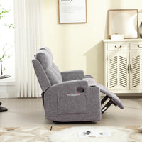 Brost Manual Recliner Loveseat with Cup Holders & Pocket Storage