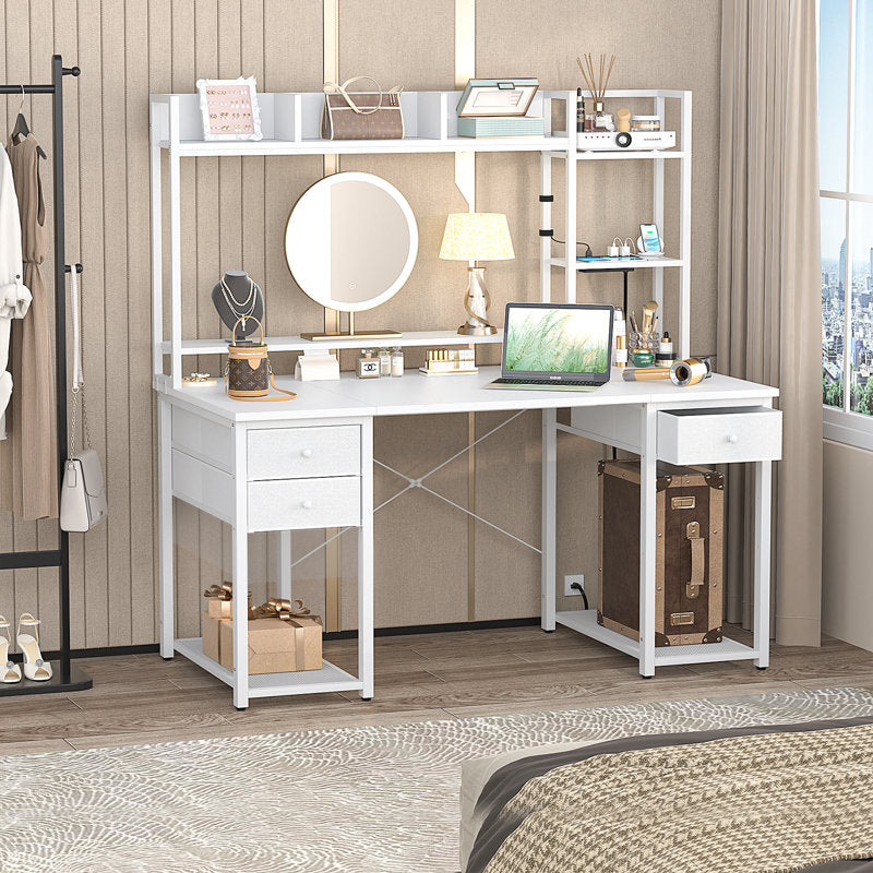 67.32" W Gaming Computer Desk with Storage Drawer, Cabinet and Open Shelving