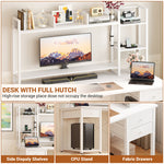 67.32" W Gaming Computer Desk with Storage Drawer, Cabinet and Open Shelving