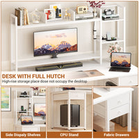 67.32" W Gaming Computer Desk with Storage Drawer, Cabinet and Open Shelving