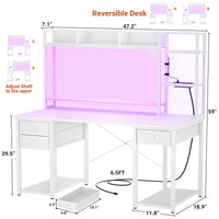 67.32" W Gaming Computer Desk with Storage Drawer, Cabinet and Open Shelving