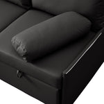 80" L-Shaped Sleeper Sectional Sofa with Pull-Out Bed and Storage Chaise, for Living Room Office