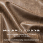 83.5" Wide Classic and Oversized Top Faux Leather Manual Reclining Sofa with Nailhead Trim
