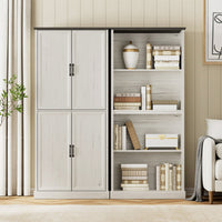 Hailiey Wood 71" H X 32" W X 16" D Office Storage Cabinet with Adjustable Shelf,Modular