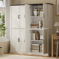 Hailiey Wood 71" H X 32" W X 16" D Office Storage Cabinet with Adjustable Shelf,Modular