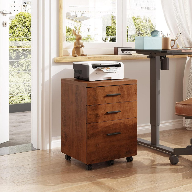Carreiro 18.2'' Wide 3 Drawer File Cabinet, Wood Filing Cabinet, Printer Cabinet, Home