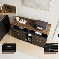 Adonia 41.3"W 4 Drawer Lateral File Storage Cabinet, With Lock, Power Strip, Storage