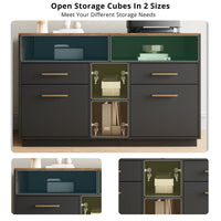 Adonia 41.3"W 4 Drawer Lateral File Storage Cabinet, With Lock, Power Strip, Storage