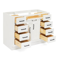 Osoria 48'' Solid Wood Single Bathroom Vanity Base Only, Base Cabinet without Top