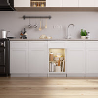 Modern Single Door Kitchen Base Cabinet With Top Drawer (Available In 12", 15", & 18"