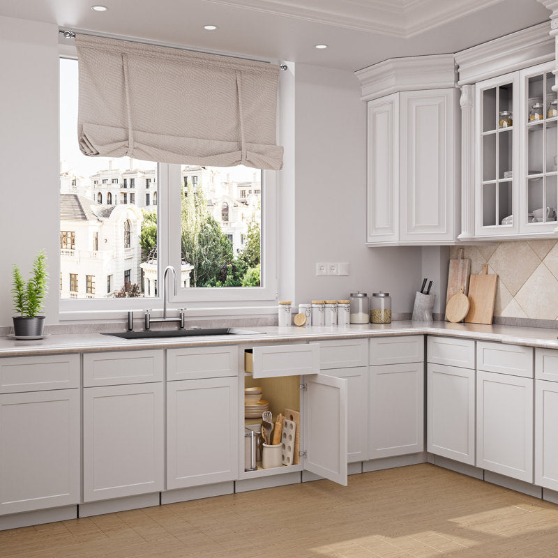 Modern Single Door Kitchen Base Cabinet With Top Drawer (Available In 12", 15", & 18"
