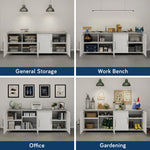 Garage Core 2 Base Cabinets & Doors In White