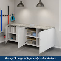 Garage Core 2 Base Cabinets & Doors In White