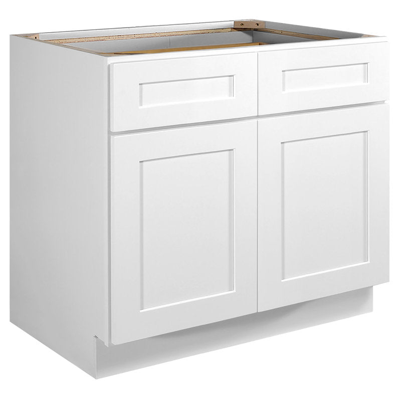 Brookings Unassembled Shaker Base Kitchen Cabinet, White