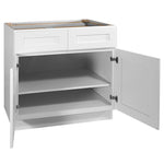Brookings Unassembled Shaker Base Kitchen Cabinet, White