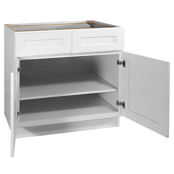 Brookings Unassembled Shaker Base Kitchen Cabinet, White