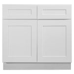 Brookings Unassembled Shaker Base Kitchen Cabinet, White