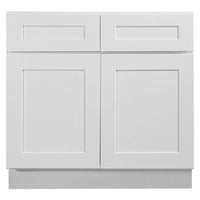 Brookings Unassembled Shaker Base Kitchen Cabinet, White