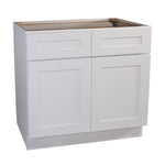 Brookings Unassembled Shaker Base Kitchen Cabinet, White