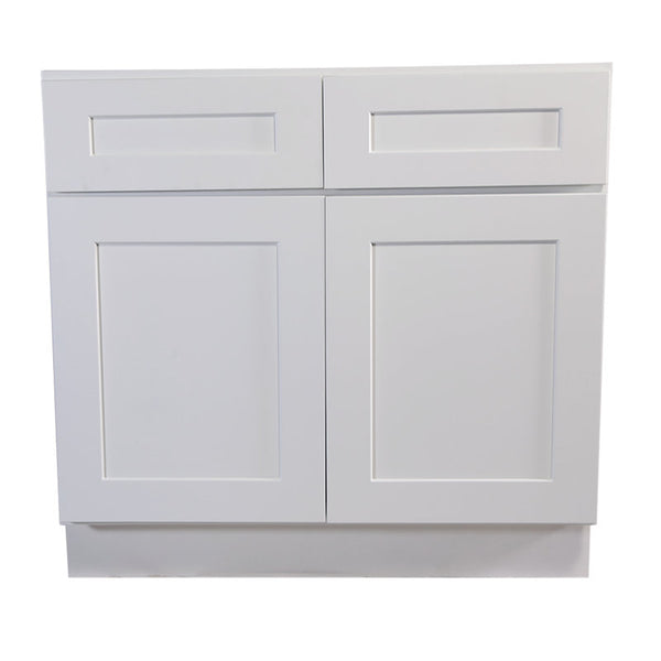 Brookings Unassembled Shaker Base Kitchen Cabinet, White