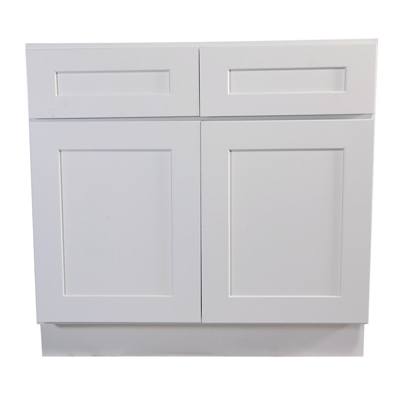 Brookings Unassembled Shaker Base Kitchen Cabinet, White
