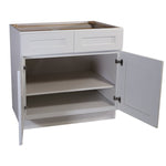 Brookings Unassembled Shaker Base Kitchen Cabinet, White