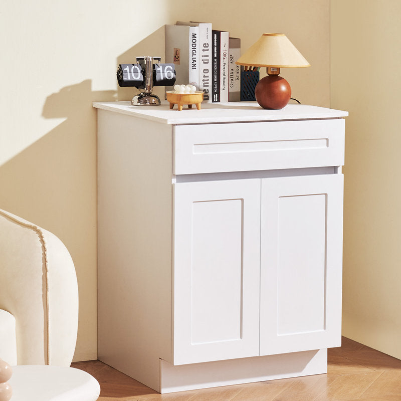 Shaker Base Cabinet 24" D x 34.5" H Ready to Assemble Cabinet White