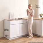 Shaker Base Cabinet 36" W x 24" D x 34.5" H Ready to Assemble Cabinet White