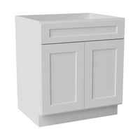 33"W x 34.5"H x 24"D RTA Sink Base Kitchen Cabinet with White Birch Solid Wood