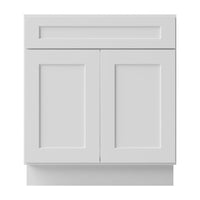 33"W x 34.5"H x 24"D RTA Sink Base Kitchen Cabinet with White Birch Solid Wood