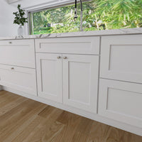 33"W x 34.5"H x 24"D RTA Sink Base Kitchen Cabinet with White Birch Solid Wood