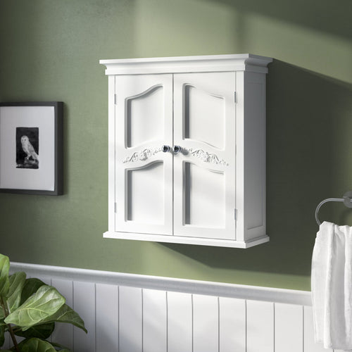 Versailles 2-Door Removable Wall Cabinet with Adjustable Shelves