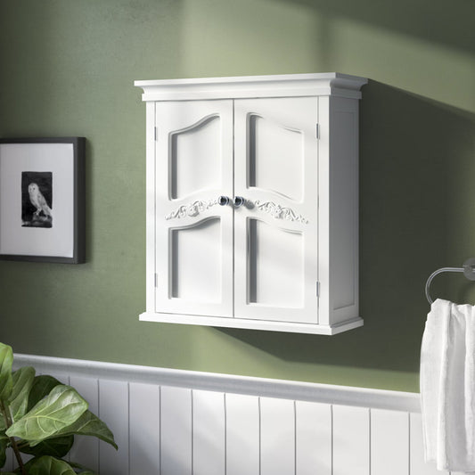 Versailles 2-Door Removable Wall Cabinet with Adjustable Shelves
