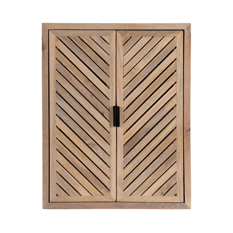 Domitilla 22" W Solid Wood and Metal Wall-Mounted Bathroom Cabinet