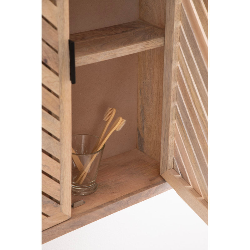 Domitilla 22" W Solid Wood and Metal Wall-Mounted Bathroom Cabinet