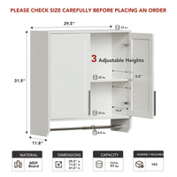 29.5" Wall Cabinet with Hanging Rod