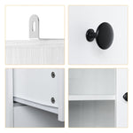 70.9'' Kitchen Pantry Cabinet With Glass Door