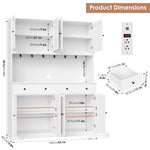 72.4" Kitchen Pantry Cabinet
