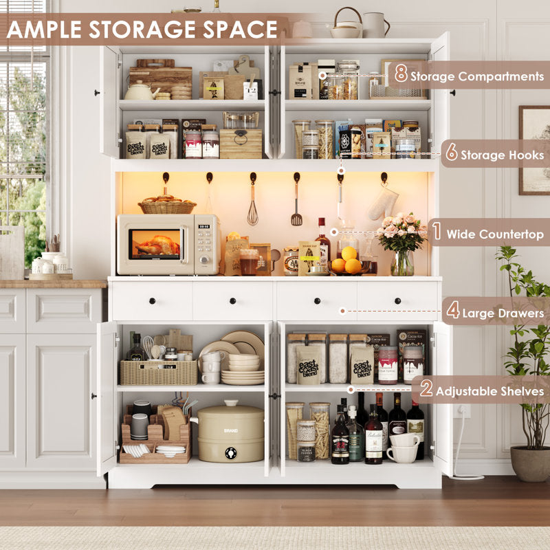 72.4" Kitchen Pantry Cabinet