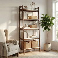 Parker 73'' H Wooden Ladder Bookcase