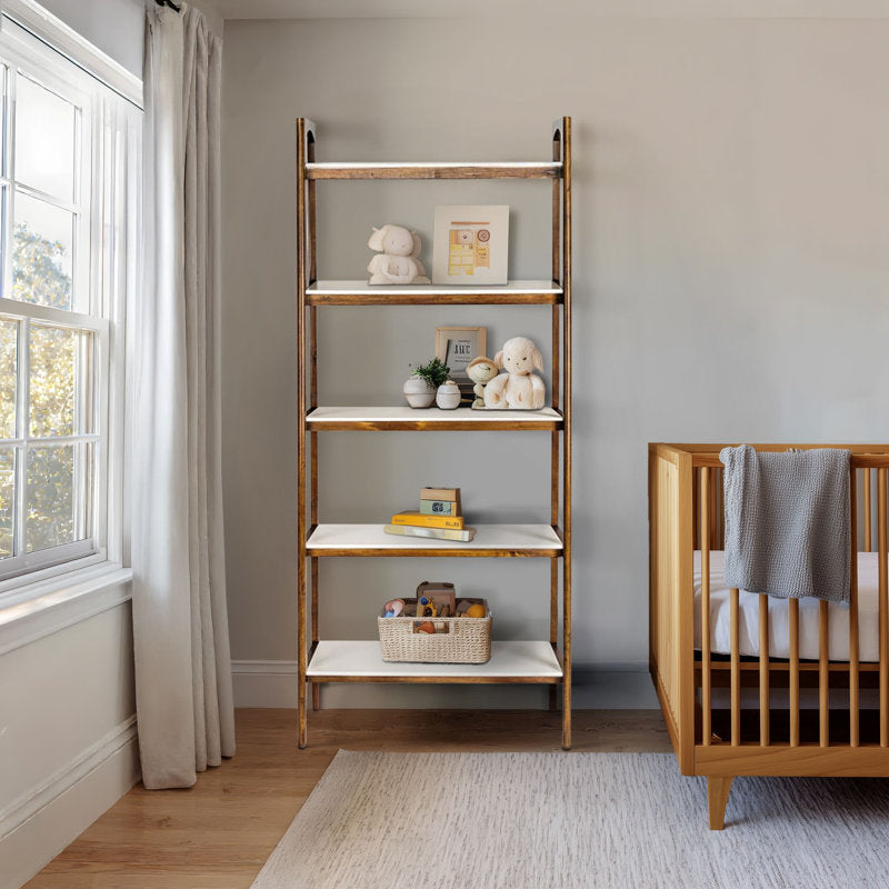 Parker 73'' H Wooden Ladder Bookcase