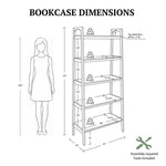 Parker 73'' H Wooden Ladder Bookcase