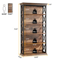 70'' H Etagere Bookcase